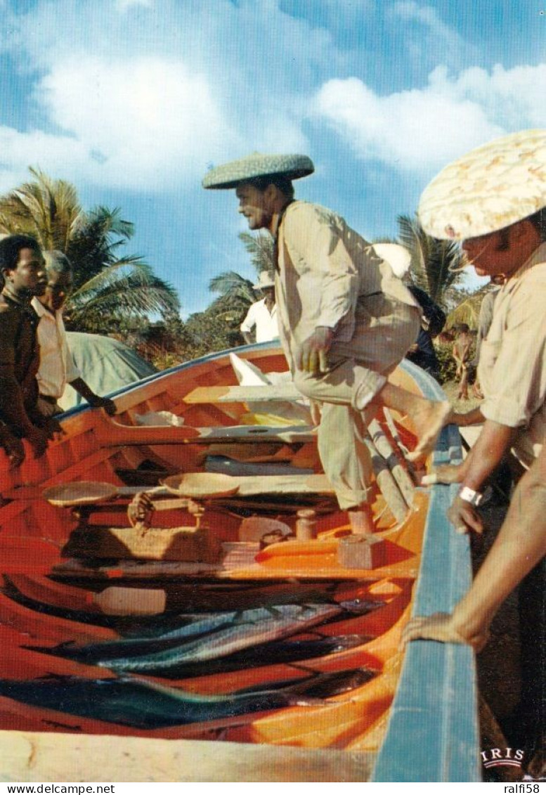 1 AK Guadeloupe Karibik Insel / Französisches Überseedépartement Guadeloupe * Sale Of Fish After Fishing Trip  IRIS AK * - Autres & Non Classés