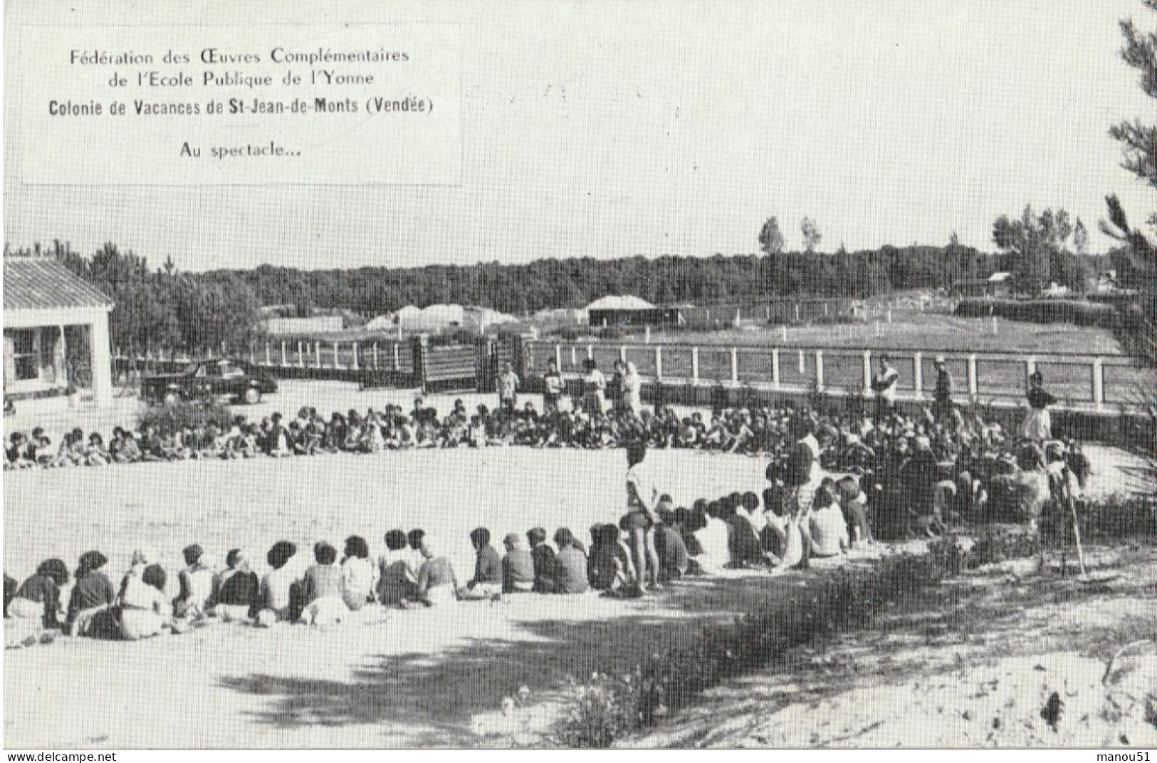 Ecole Publique De L'Yonne - Colonie De Vacances De ST JEAN De MONTS - Other & Unclassified