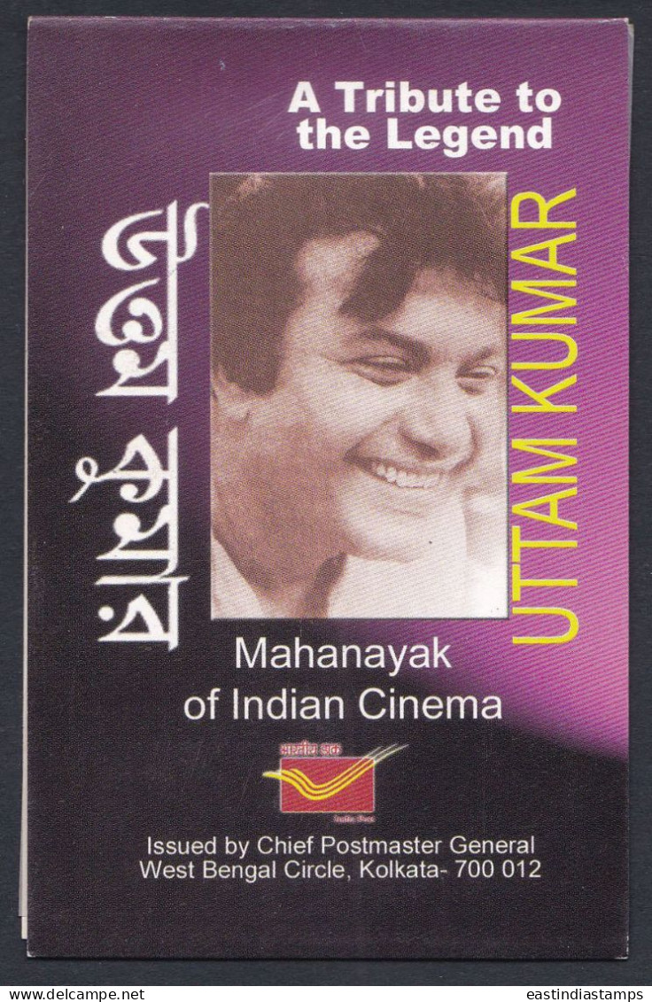 Inde India 2009 Mint Stamp Booklet Uttam Kumar Actor, Cinema, Film, Art, Satyajit Ray - Other & Unclassified