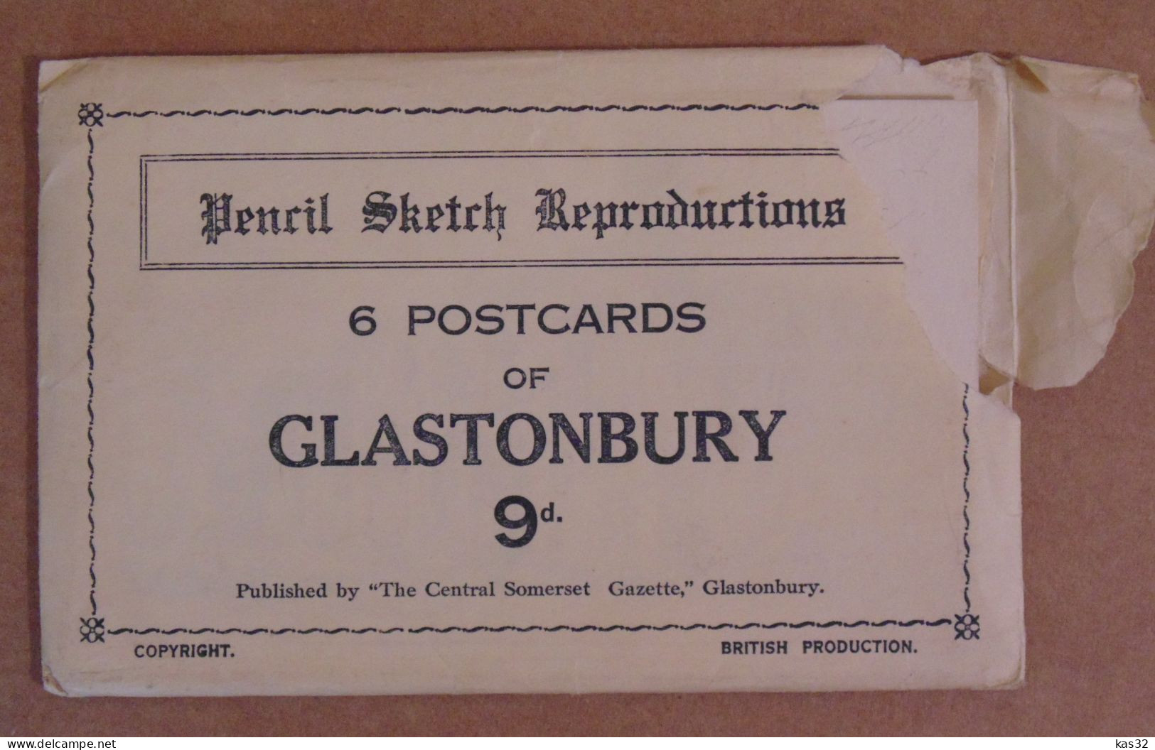 UK, GLASTONBURY, Set From 6 Postcards In Original Case, Pencil Sketch - Verzamelingen & Kavels