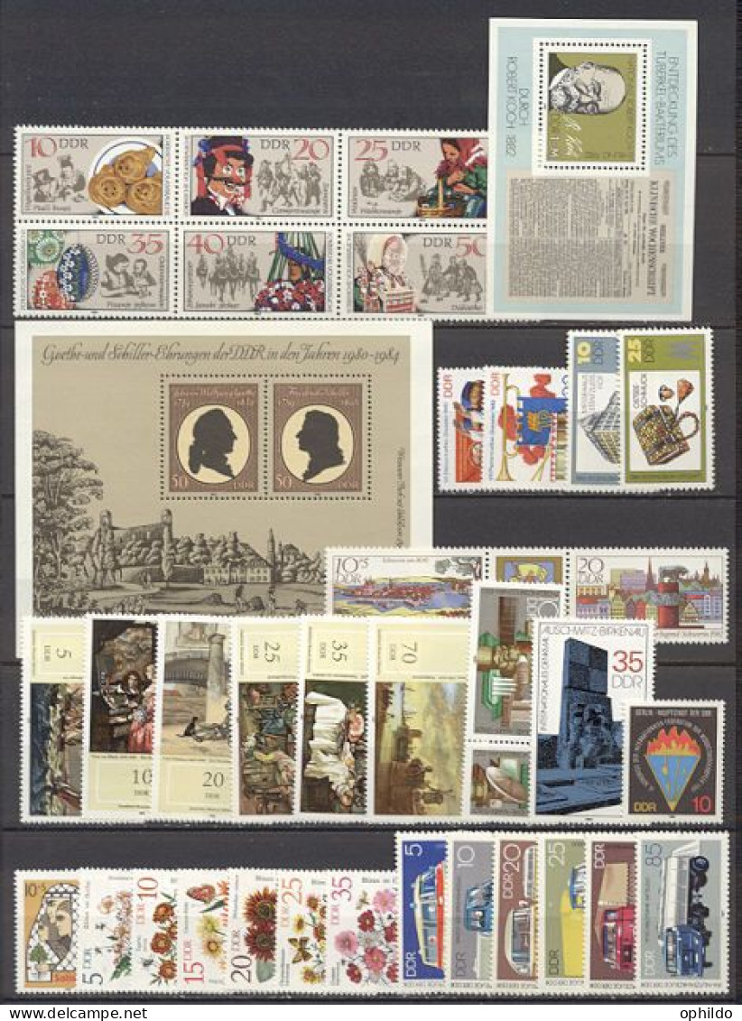 RDA / DDR   Année Complete   1982  * *   TB    - Unused Stamps