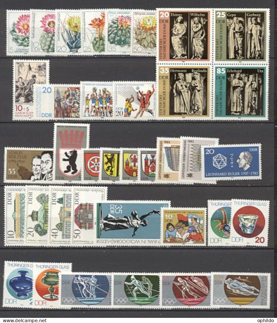 RDA / DDR   Année Complete   1983  * *   TB    - Unused Stamps