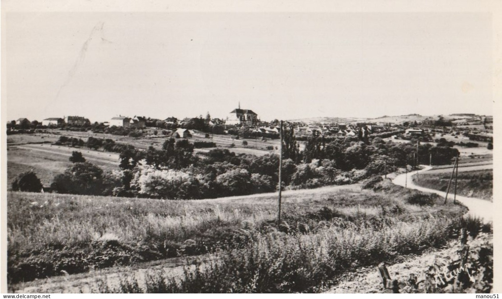 COULANGES LA VINEUSE - CPSM : Vue Générale, Route D'Escolires - Coulanges La Vineuse