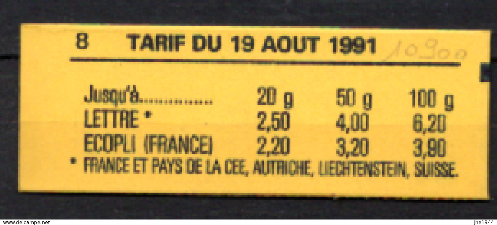 France Carnet N° 2715-C4B ** Albertville 92 Lettre D, Conf. 8 - Other & Unclassified