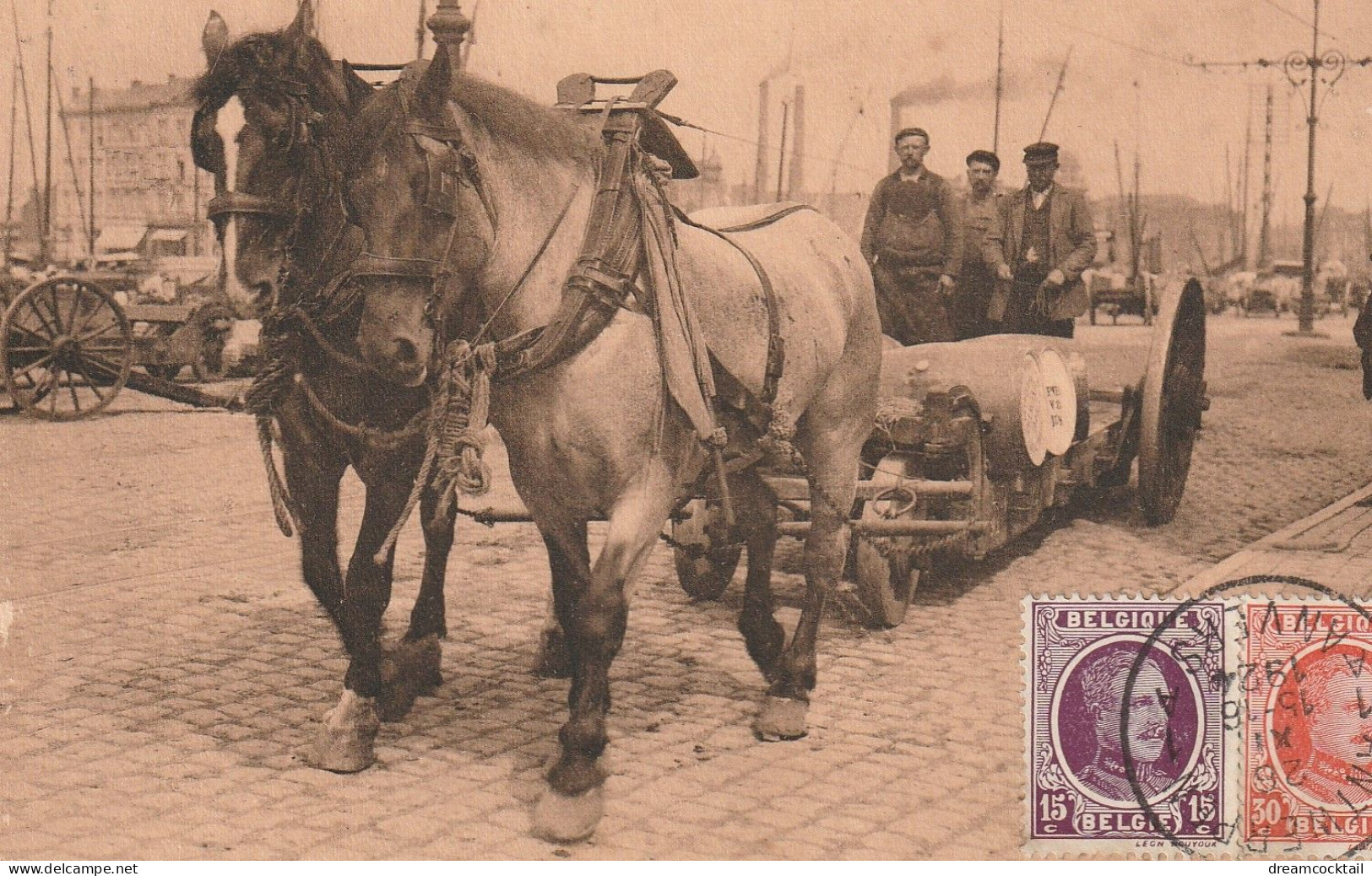 ANVERS ANTWERPEN. Chevaux De Corporations Natiepaarden 1921 Scène Au Port - Antwerpen