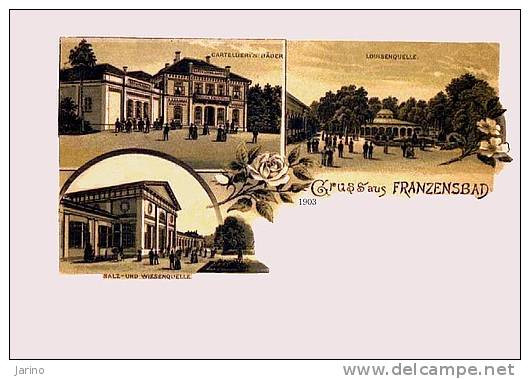 Franzensbad-Františkovy Lázne 1903, Tschechische Republik,, Litho, Reproduction - Czech Republic