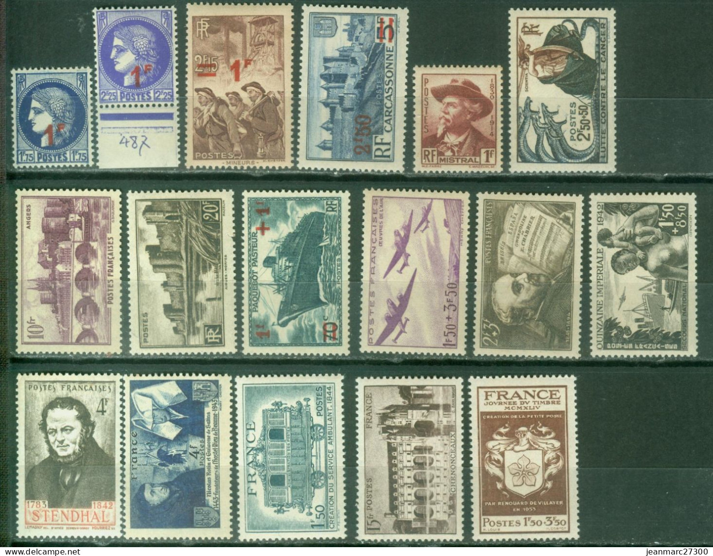 YT N° 486 487 489 490 495 496 500 501 502 540 542 543 550 583 609 610 668 Neufs ** - Unused Stamps