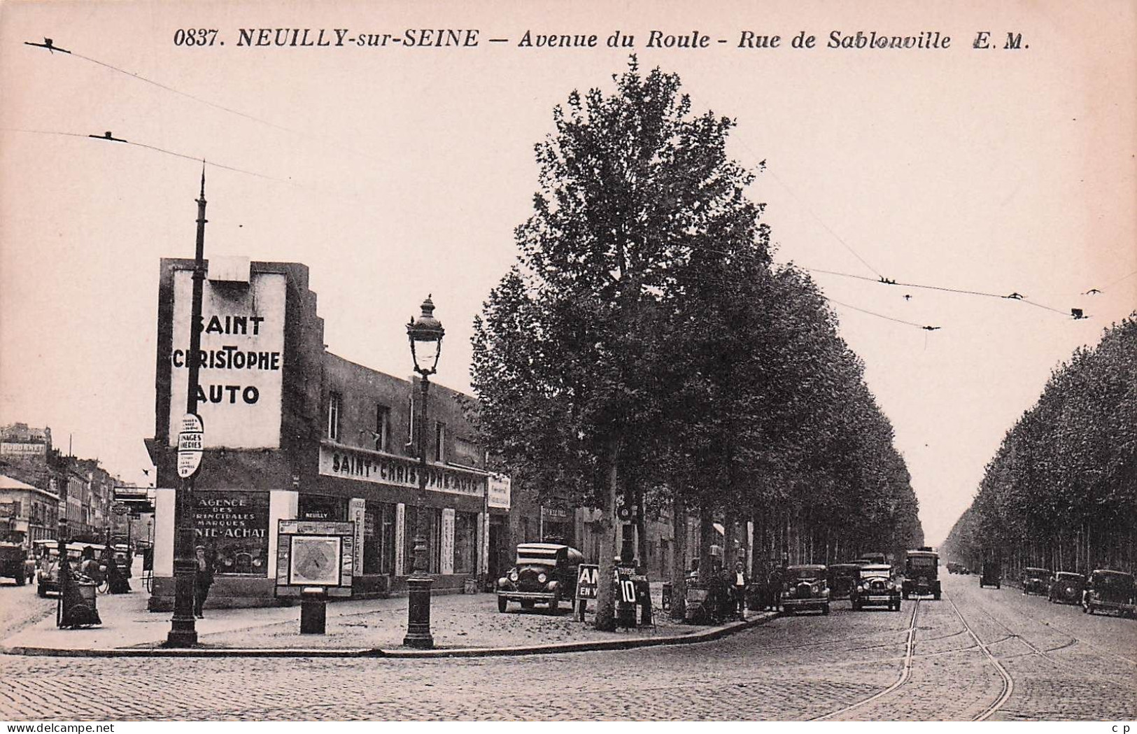 Neuilly - Avenue Du Roule - Rue Sablonville  - Garage - Auto -  CPA °J - Neuilly Sur Seine