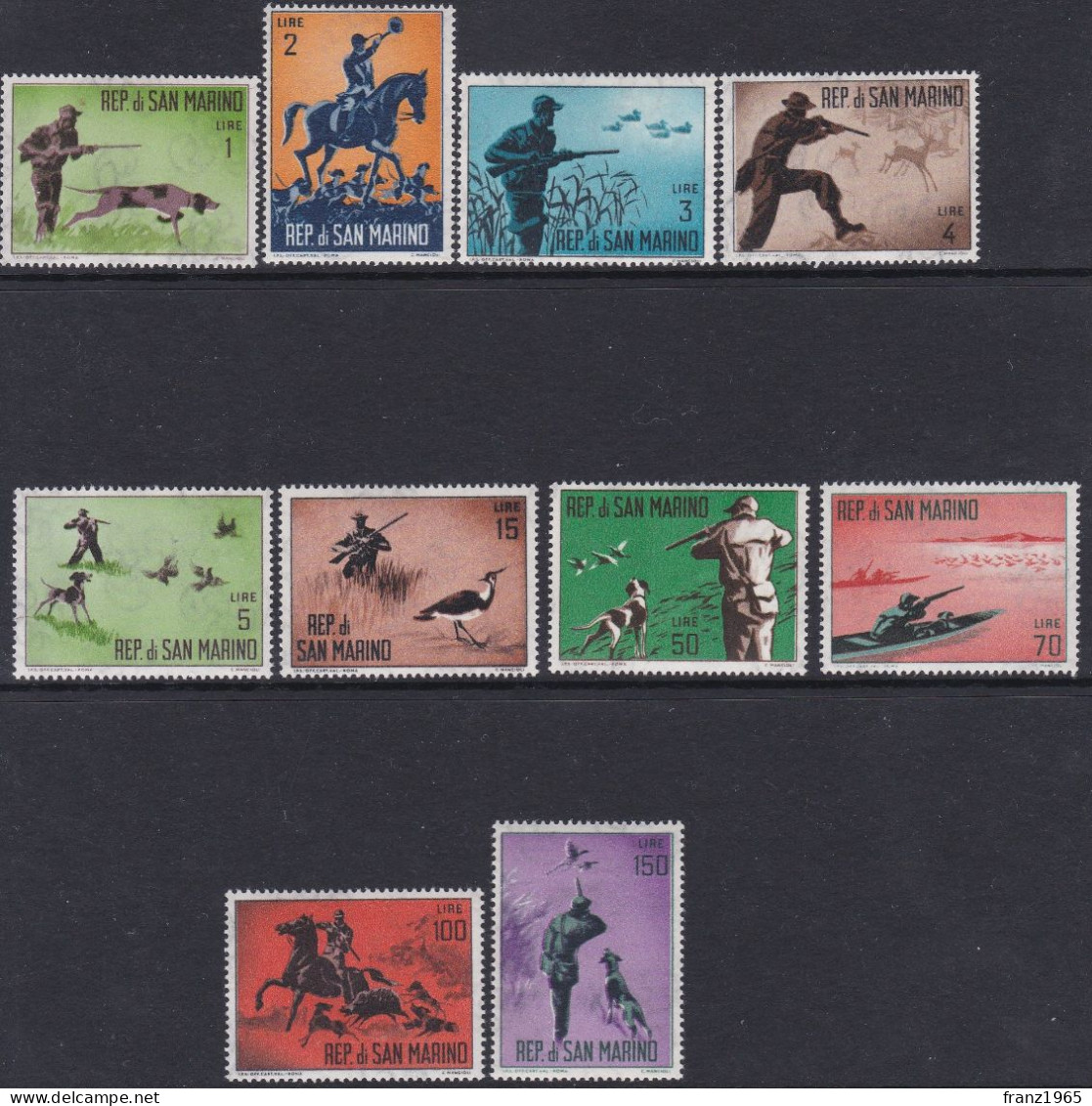 Hunting - 1962 - Unused Stamps