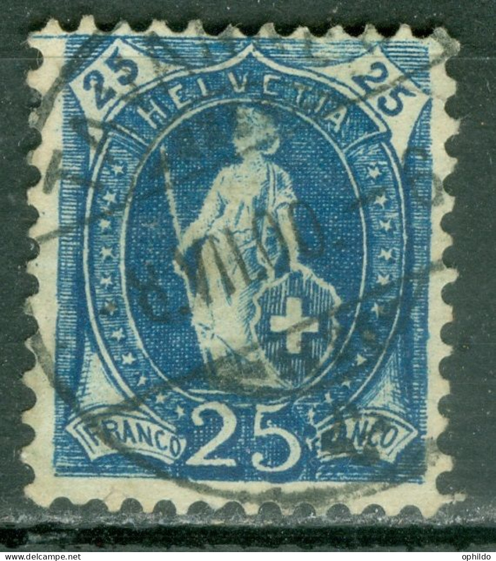 Suisse Zum 73 D Ob Second Choix Obli Tavannes  - Used Stamps