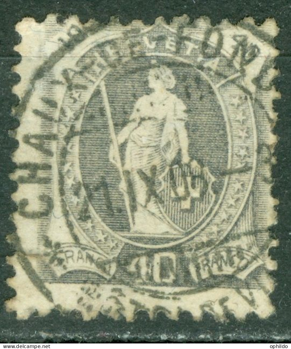 Suisse Zum 97 A Ob Second Choix Obli Chaux De Fonds - Used Stamps