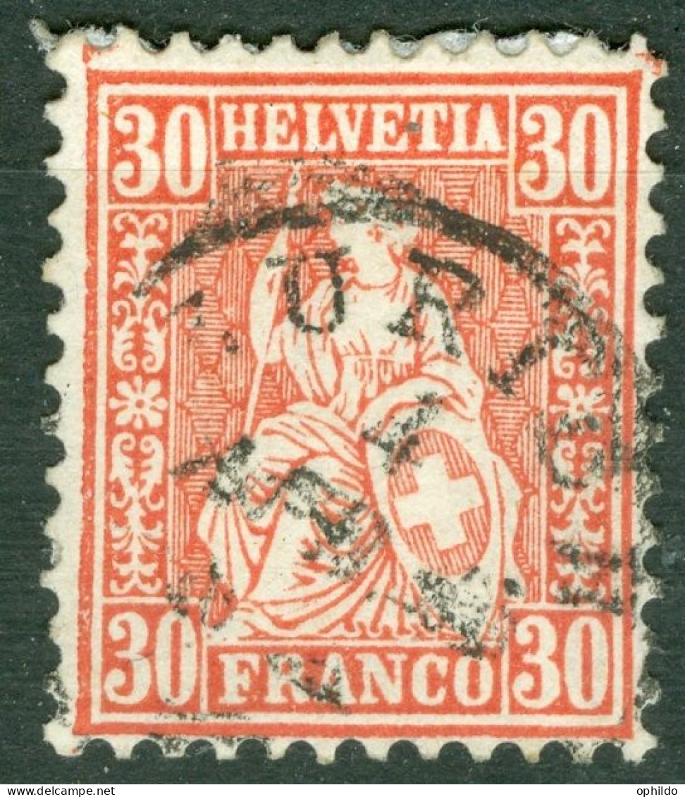 Suisse Yvert 38 Ou Zum 33 Ob TB - Used Stamps