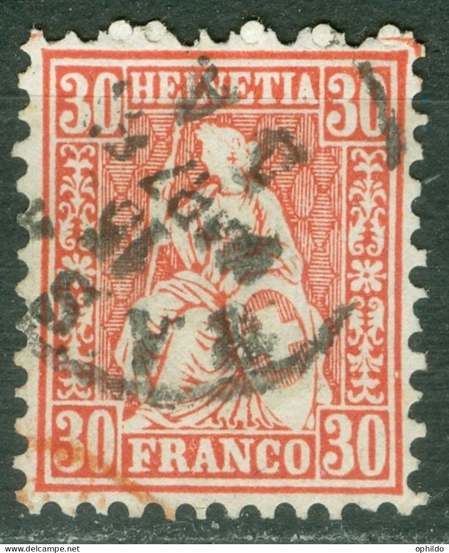 Suisse Yvert 38 Ou Zum 33 Ob TB - Used Stamps