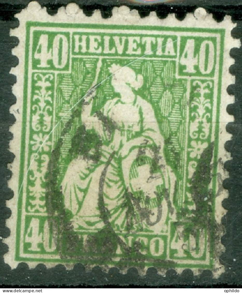 Suisse Yvert 39 Ou Zum 34 Ob TB - Used Stamps