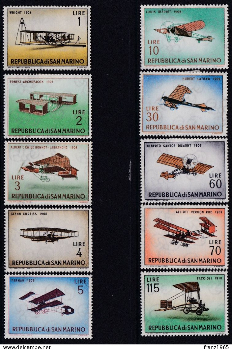 Aeroplanes - 1962 - Unused Stamps