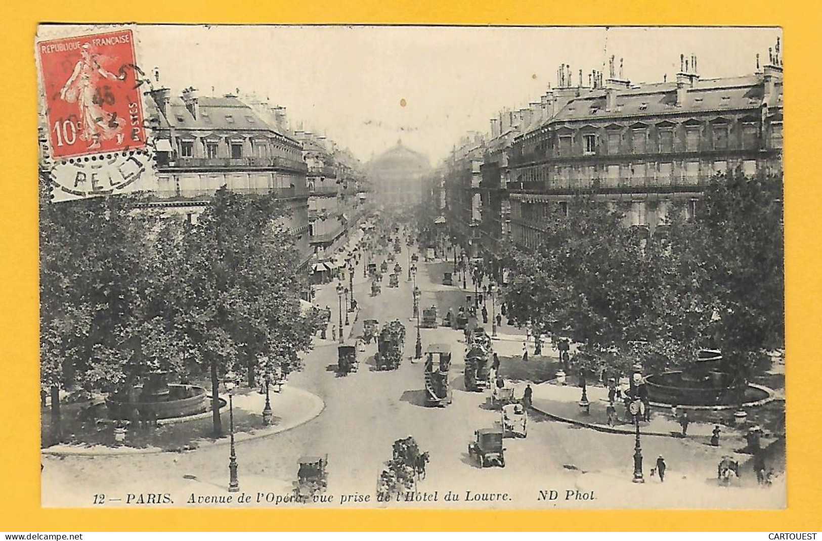 CPA PARIS VIII - Avenue De L OPERA En 1913 - Autres & Non Classés