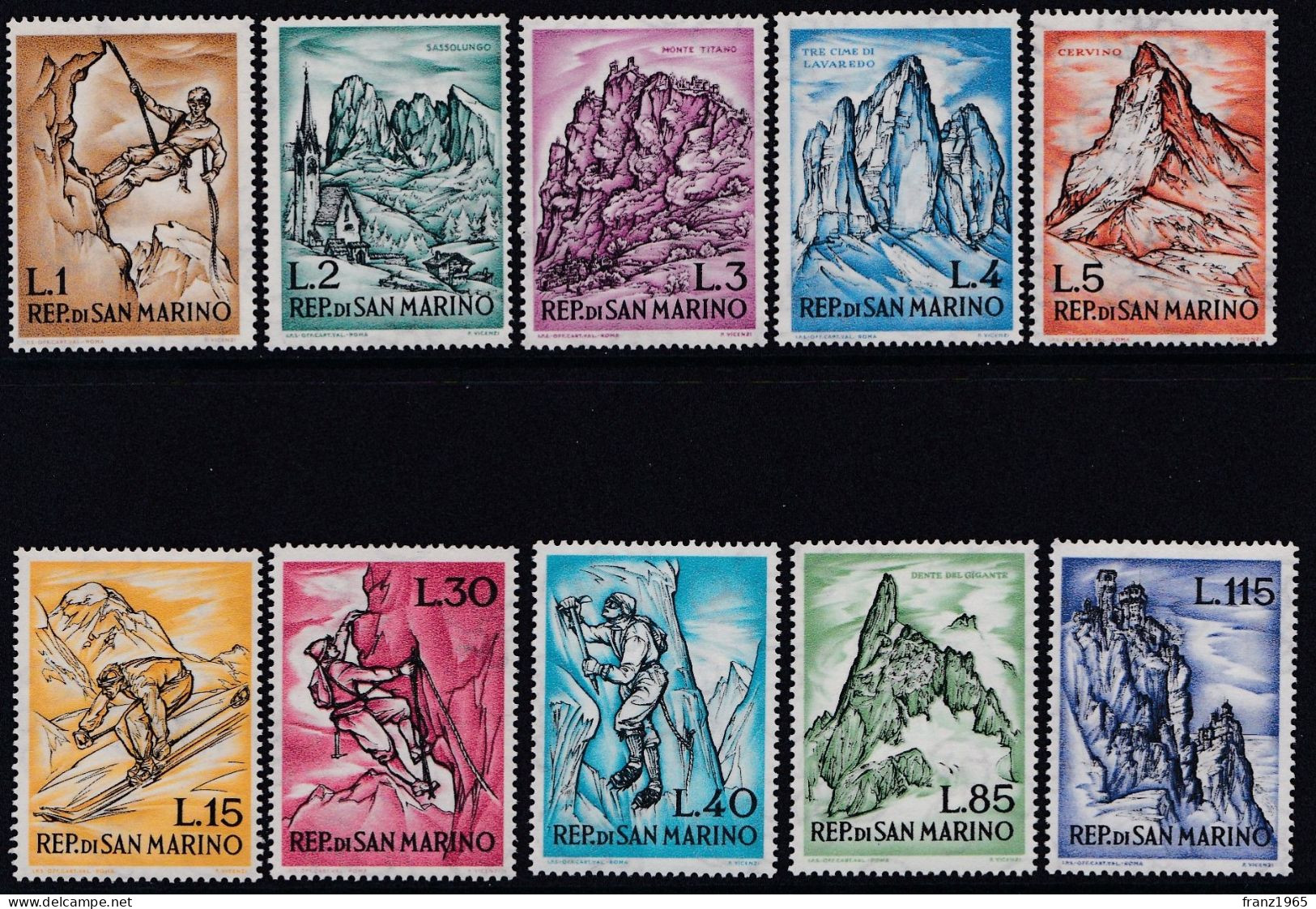 Mountains - 1962 - Unused Stamps