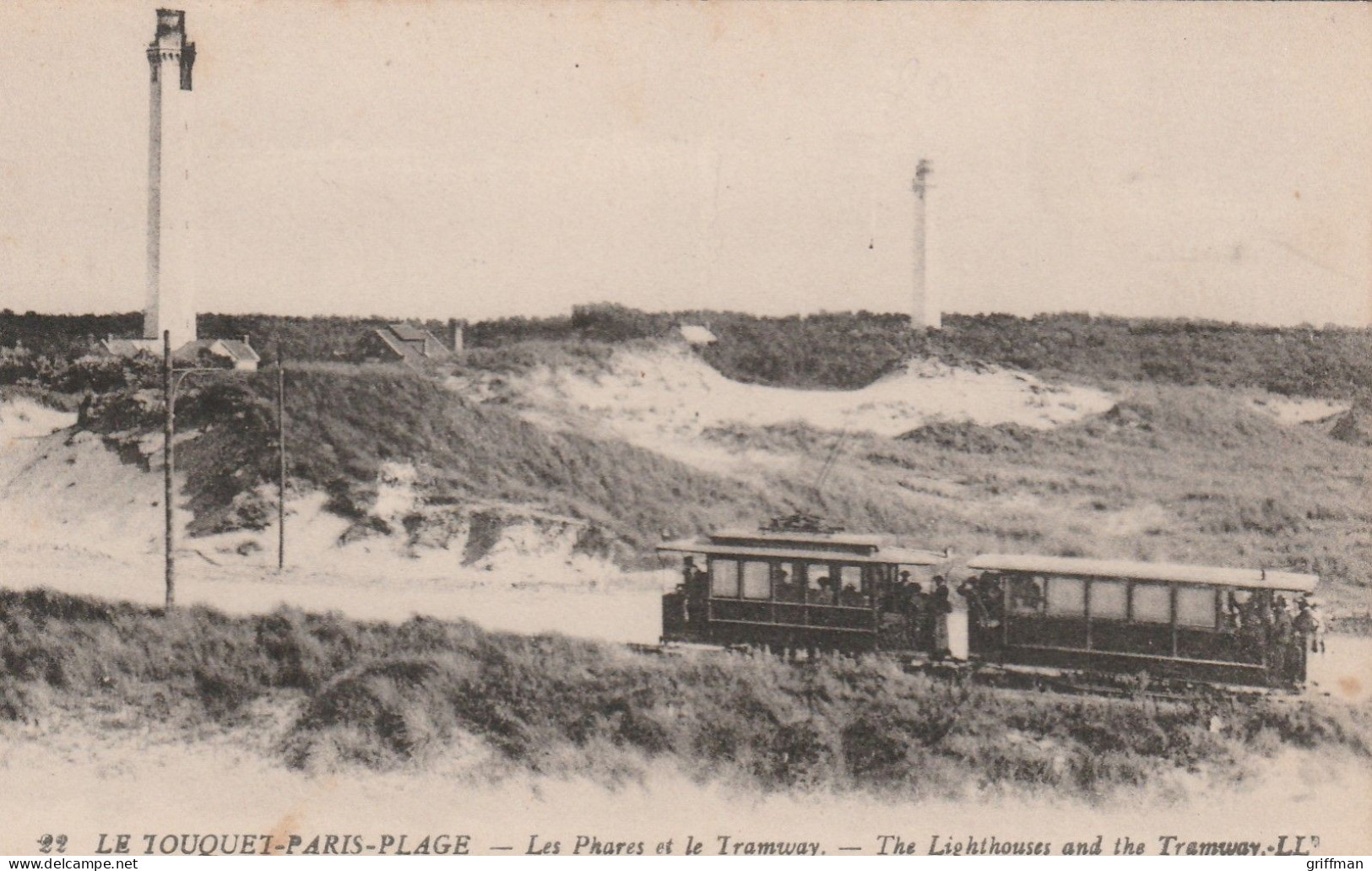 LE TOUQUET PARIS PLAGE LES PHARES ET LE TRAMWAY TBE - Le Touquet