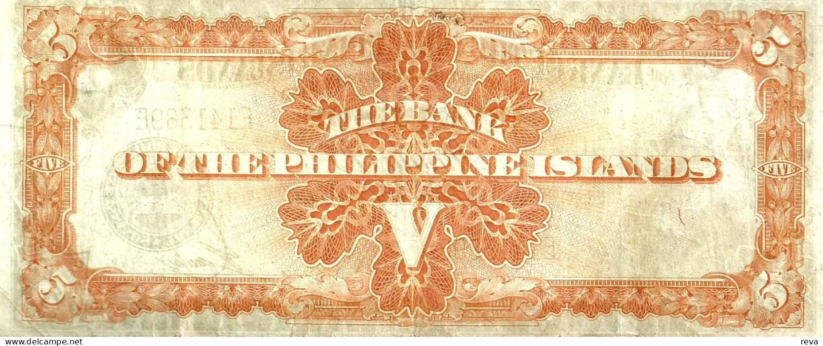 PHILIPPINES USA 5 PESOS BLACK WOMAN FRONT INSCRIPTIONS BACK  DATED 01-01-1933 VF P22 READ DESCRIPTION !! - Philippinen