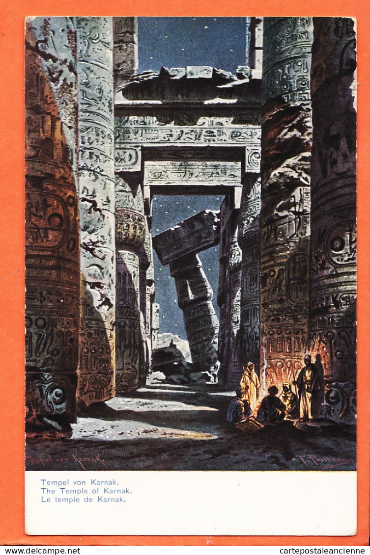 30119 / ⭐ (•◡•) KARNAK Egypt ♥️ Temple AMMON Tempel Colonne Hall Hypostile 1905s ◉ Cart-Sport Max H.RUDMANN Caire 8 - Other & Unclassified