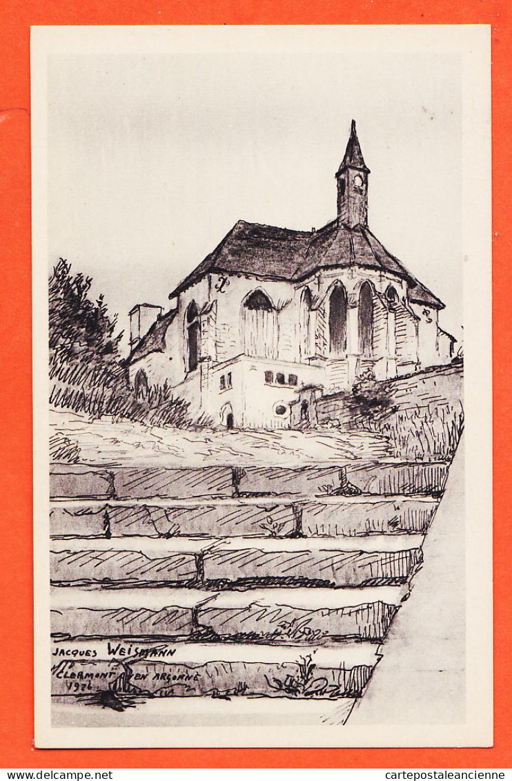 30048 / CLERMONT-en-ARGONNE 55-Meuse L'Eglise D'après Un Dessin De Jacques WEISMANN 1926 - Clermont En Argonne