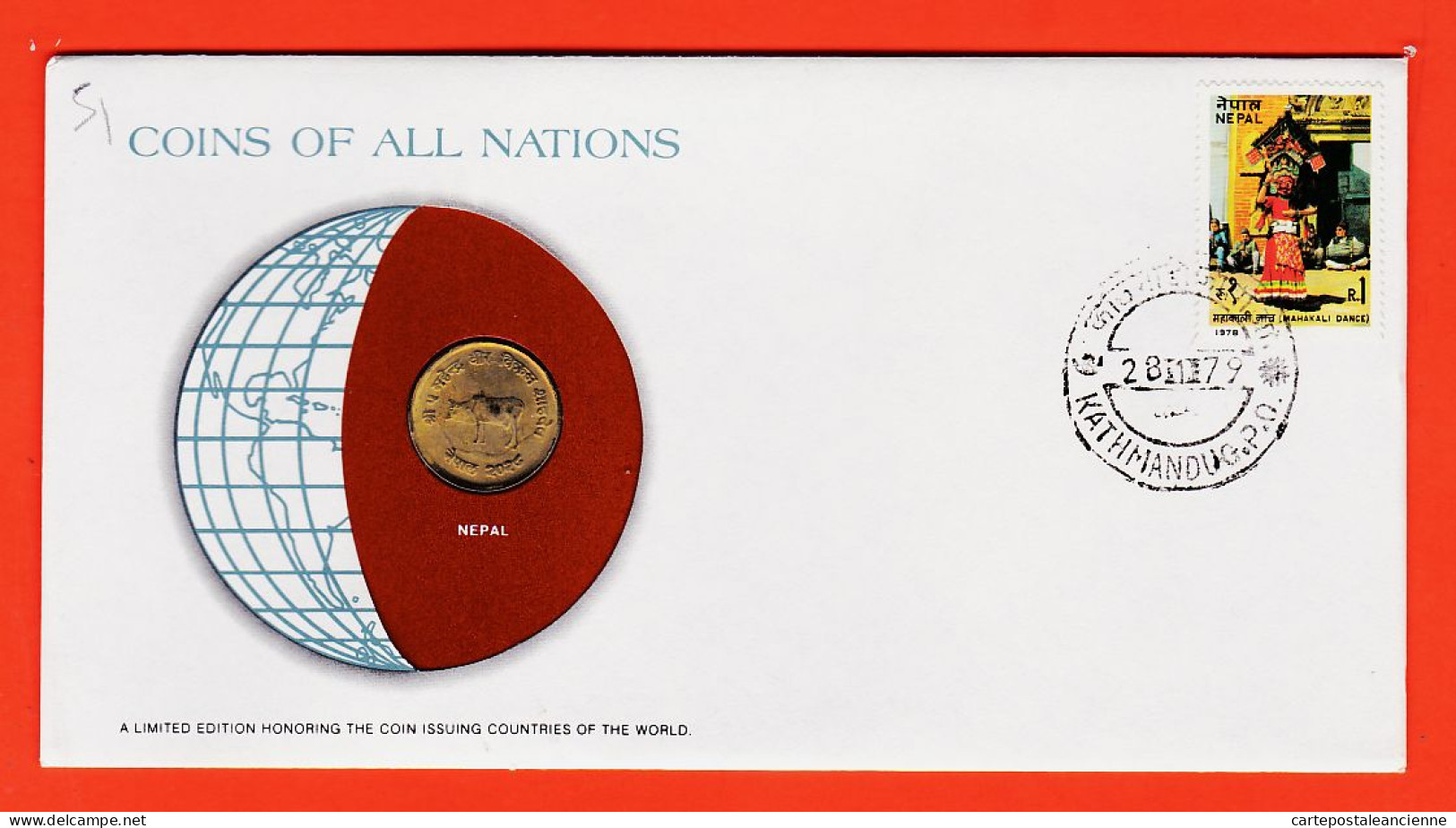 30444 / ⭐ NEPAL 10 Paisa 2026 -1969-KATHMANDUG Coins Off All Nations Limited Edition Enveloppe Numismatique Numisletter  - Nepal