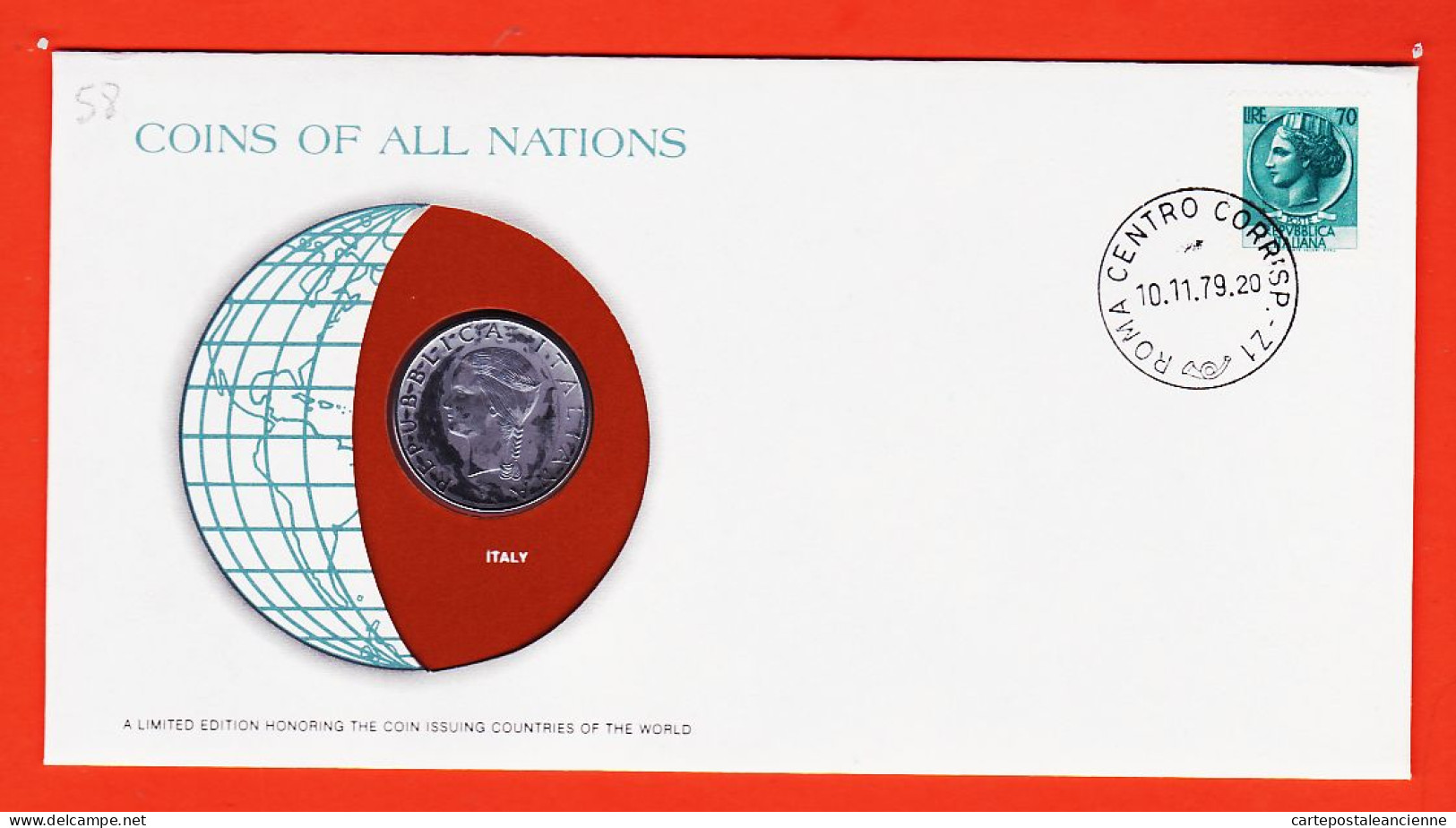 30438 / ⭐ ITALY 100 Lire 1979 FAO ItalieCOINS NATIONS Limited Edition Enveloppe Numismatique Numisletter Numiscover - 100 Lire