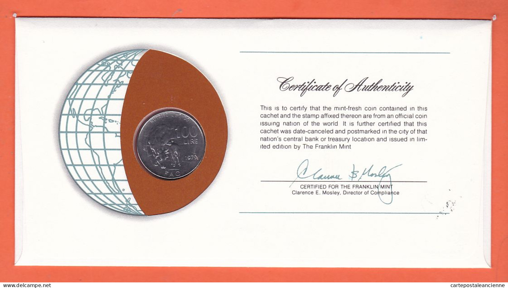 30438 / ⭐ ITALY 100 Lire 1979 FAO ItalieCOINS NATIONS Limited Edition Enveloppe Numismatique Numisletter Numiscover - 100 Liras