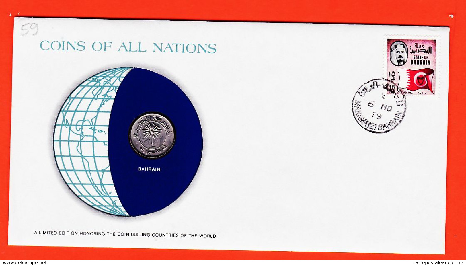 30437 / ⭐ BAHRAIN 50 FILS 1970 Bahreïn COINS NATIONS Limited Edition Enveloppe Numismatique Numisletter Numiscover - Bahrain