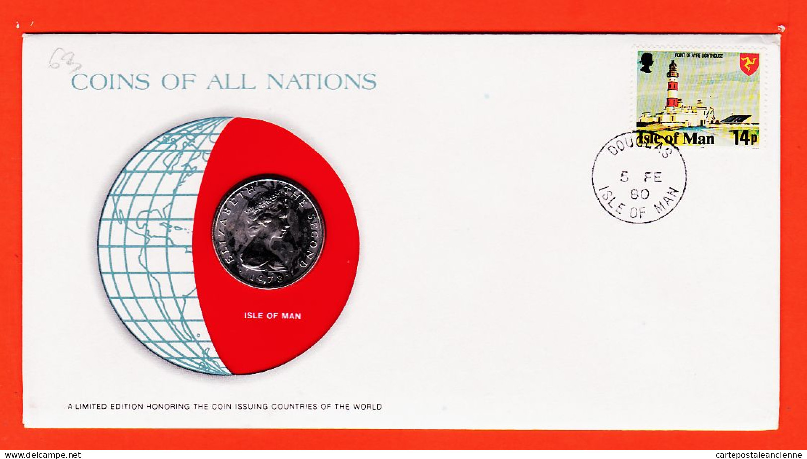 30433 / ⭐ Ilsle Of MAN 10 Pence 1978 Douglas COINS NATIONS Limited Edition Enveloppe Numismatique Numisletter Numiscover - Isle Of Man