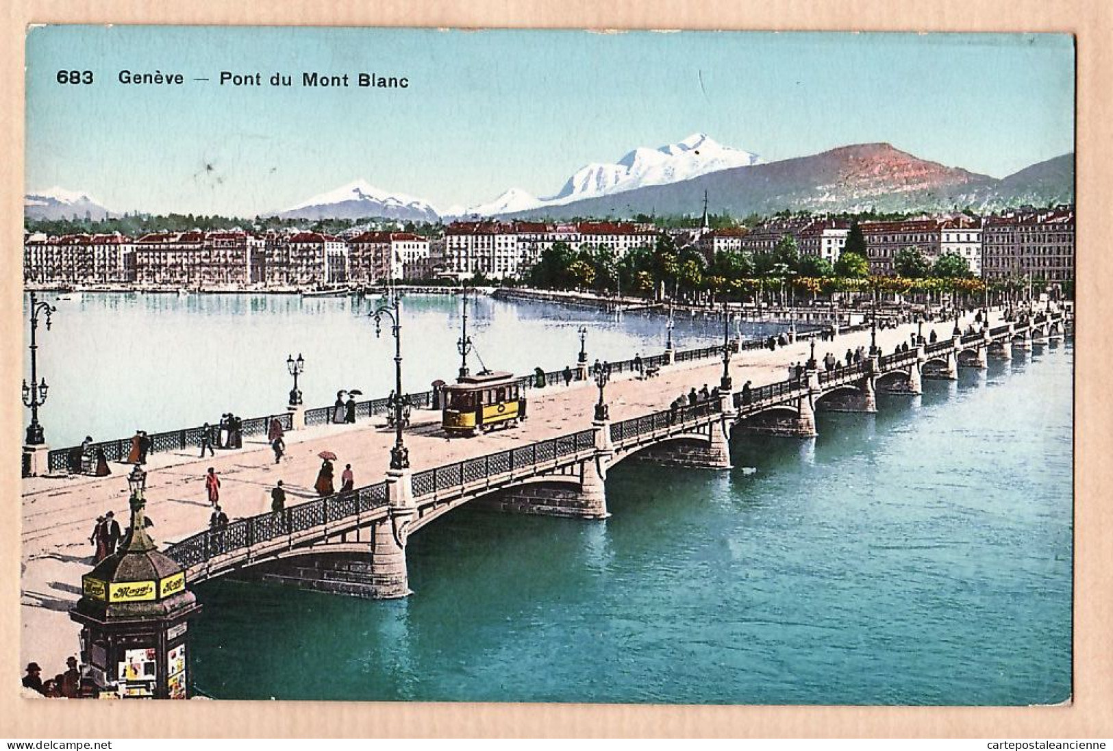 30423 / ⭐ GENEVE Pont Du MONT-BLANC 1910s Litho-Color Phototypie Co N° 683 Suisse Switzerland Schwiez Zwitserland - Autres & Non Classés