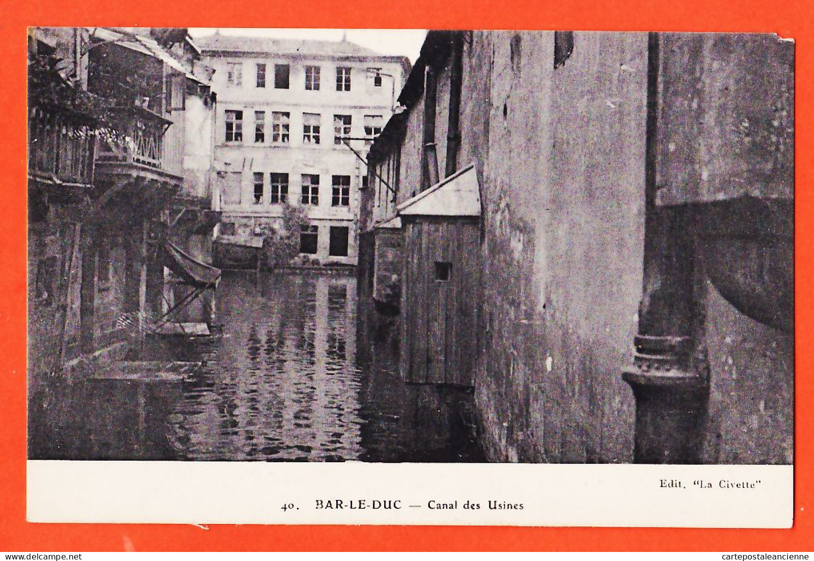 30028 / Edition Peu Commun LA CIVETTE 40 BAR-le-DUC 55-Meuse Canal Des USINES 1910s  ( Etat Parfait )  - Bar Le Duc