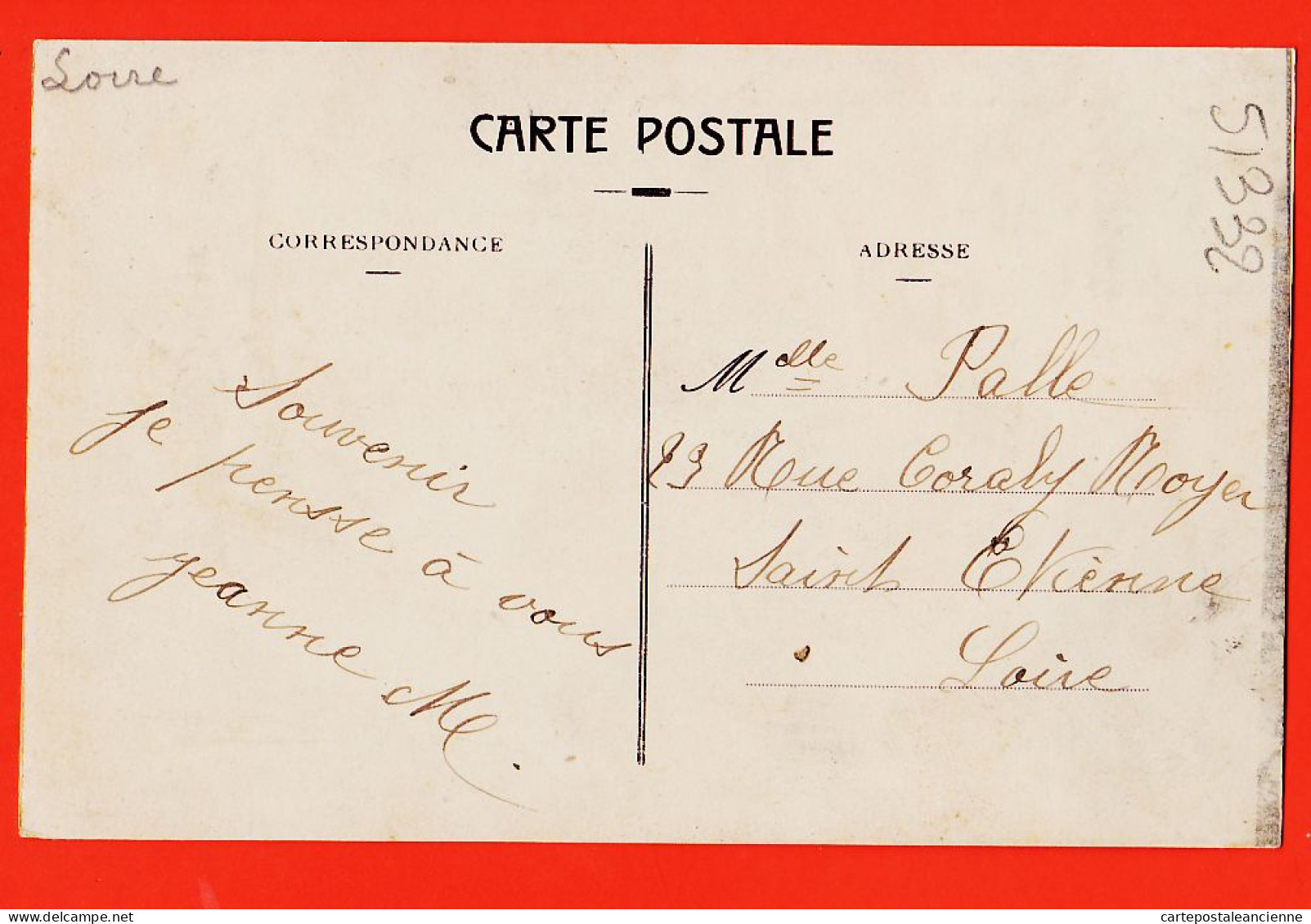 30361 / Peu Commun ROCHETAILLE Environs SAINT-ETIENNE St 42-Loire Le Barrage 1910s à PALLE Rue Coraly Royer / C.C 85 - Rochetaillee