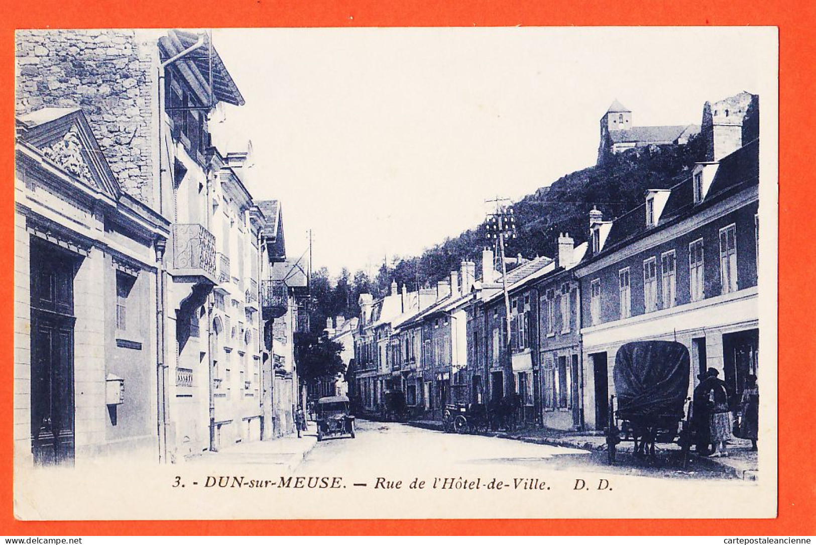 30046 / Lisez Récoltes Abimées Prix Vin DUN-SUR-MEUSE (55) Rue De L' HOTEL-de-VILLE Automobile 1930s Daniel DELBOY 3 - Dun Sur Meuse