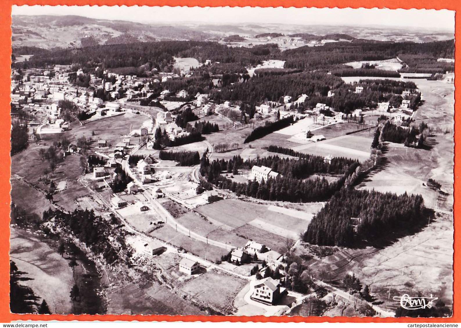 30327 / LE-CHAMBON-SUR-LIGNON (43) Vue Aérienne De La Route SAINT-AGREVE St 1960s à BRUHAT Clermont-Ferrand / COMBIER  - Le Chambon-sur-Lignon