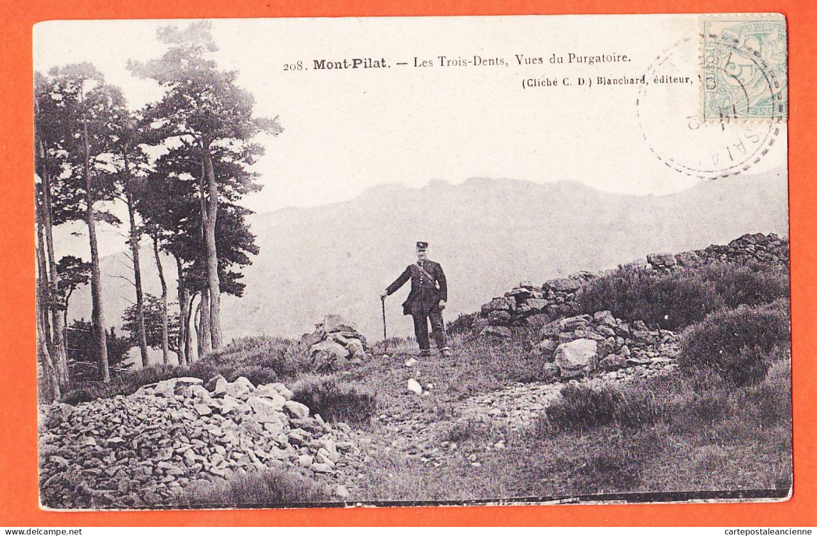 30356 / MONT PILAT 42-Loire Gendarme Les TROIS-DENTS Vues PURGATOIRE 1905s à INREP Paris XX-Cliché C.D Edit BLANCHARD - Mont Pilat