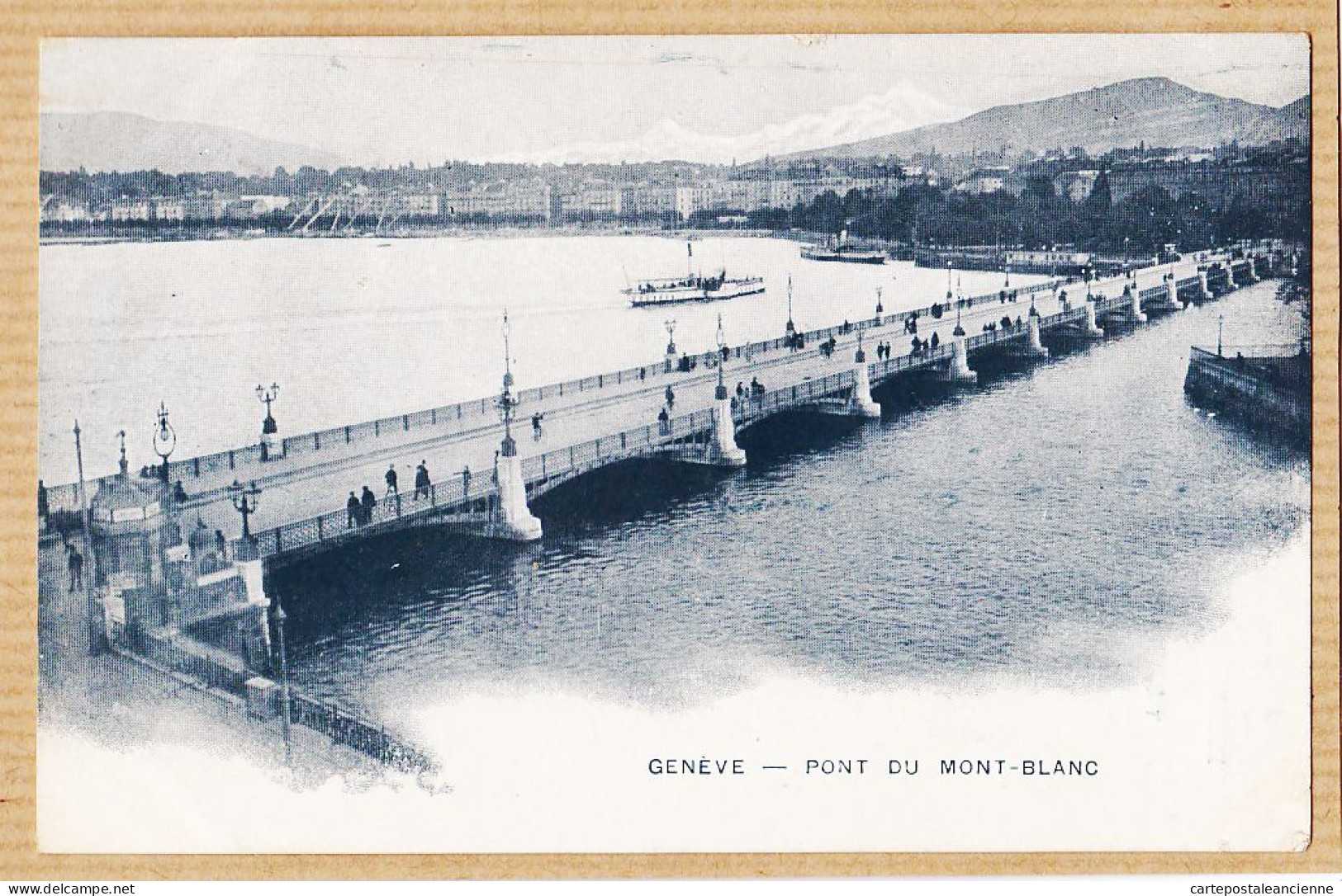 30217 / Peu Commun GENEVE Pont Du MONT-BLANC 1900s Cppub Publicité Maison BENOISTON Rue Du Temple PARIS - Otros & Sin Clasificación