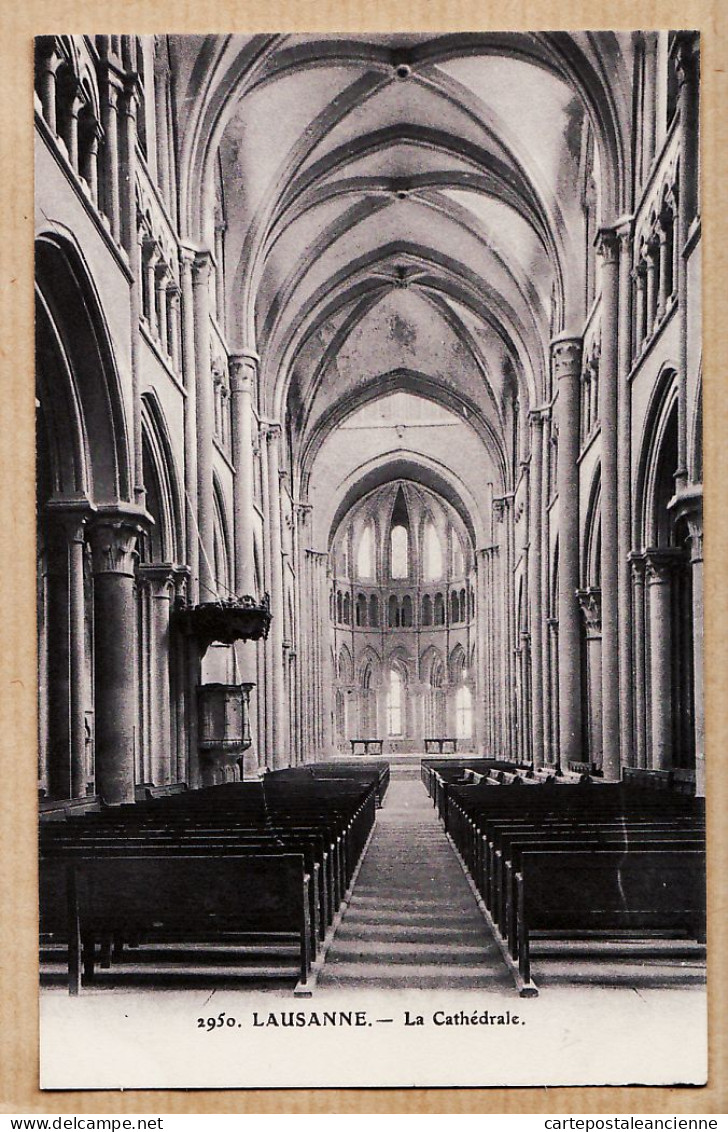 30187 / Mint Switzerland Vaud LAUSANNE Cathédrale Intérieur 1910s Suisse Schweiz Swiss -ROSSIER Nyon N° 2950 - Other & Unclassified