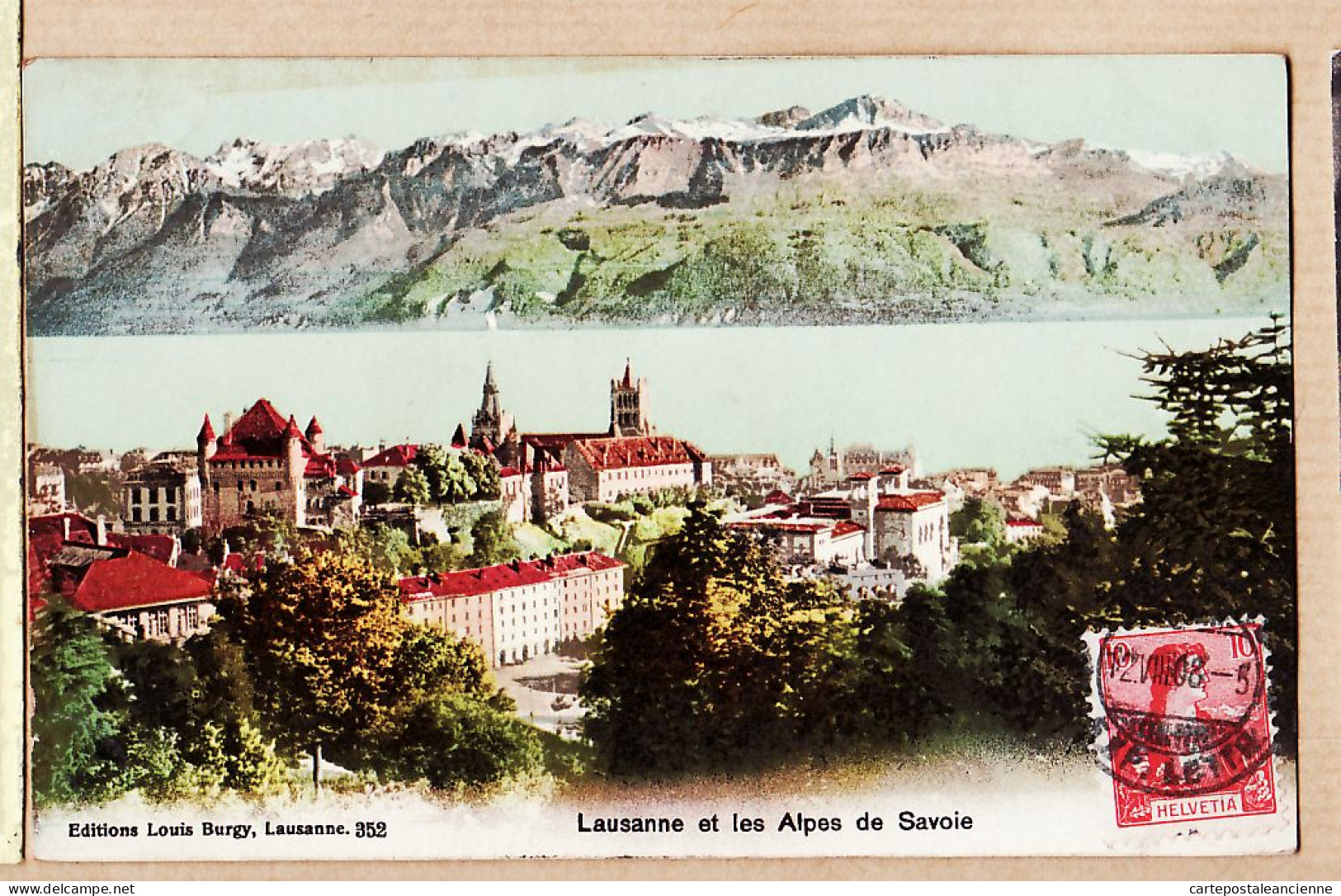 30179 / Frankatur Siehe Rückseite LAUSANNE Alpes De Savoie 1908 à VERNON Rue St Jacques Chateaurenault-MUSY Frères 10035 - Autres & Non Classés