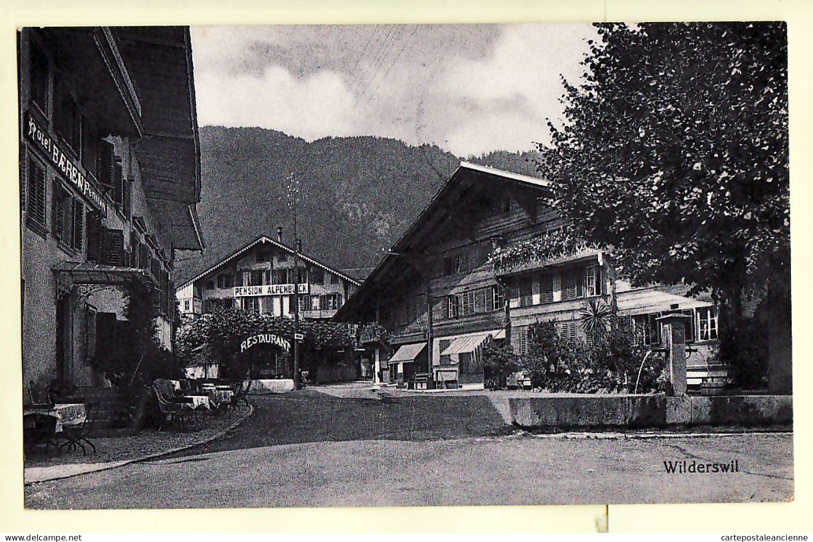 30143 / Kt Berne WILDERSWILL Restaurant Pension Alpenblick Place 1910s Photographie GABLER 8601 Suisse SWITZERLAND - Autres & Non Classés