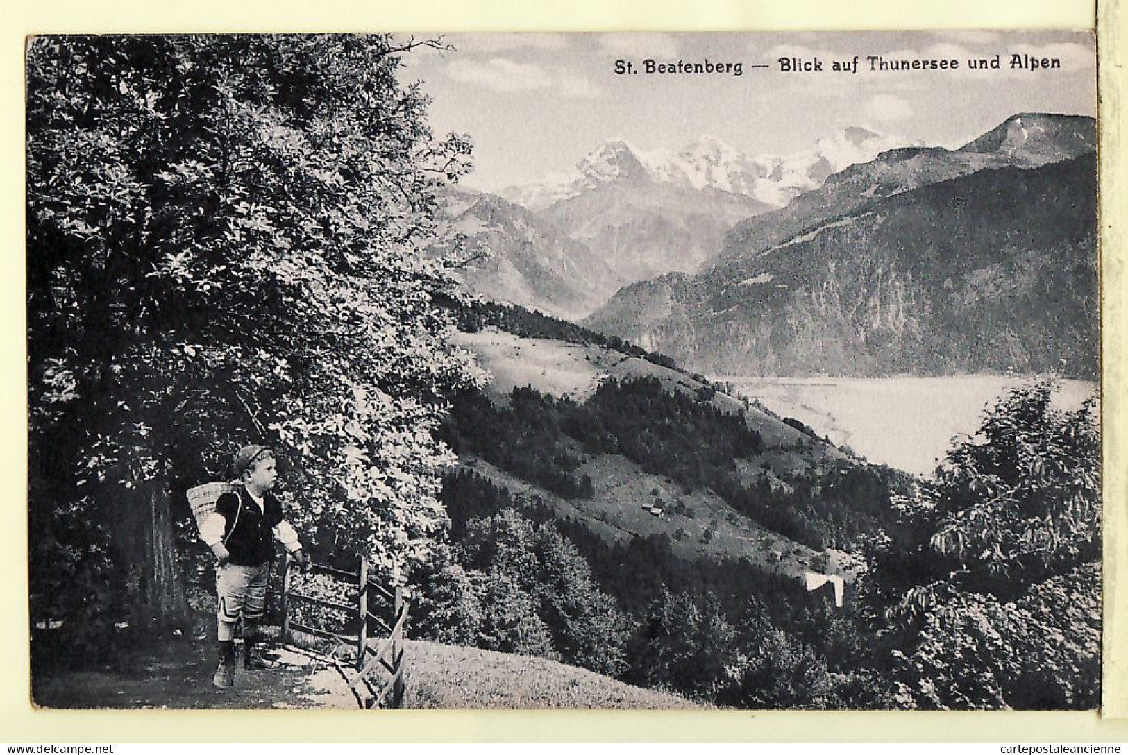 30149 / St. BEATENBERG BLICK Auf THUNERSEE Und ALPEN Enfant 1910s Kt Berne -GABLER 7949 Suisse SWITZERLAND - Otros & Sin Clasificación