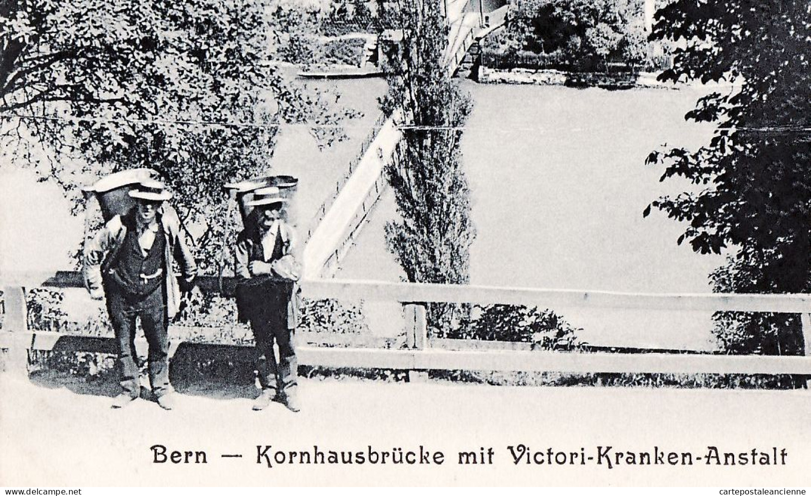 30154 / Schweiz BE Bern BERNE KORNHAUSBRÜCKE VICTORI KRANKEN ANSTALT Vendangeurs Bernois 1910s Suisse  - Other & Unclassified