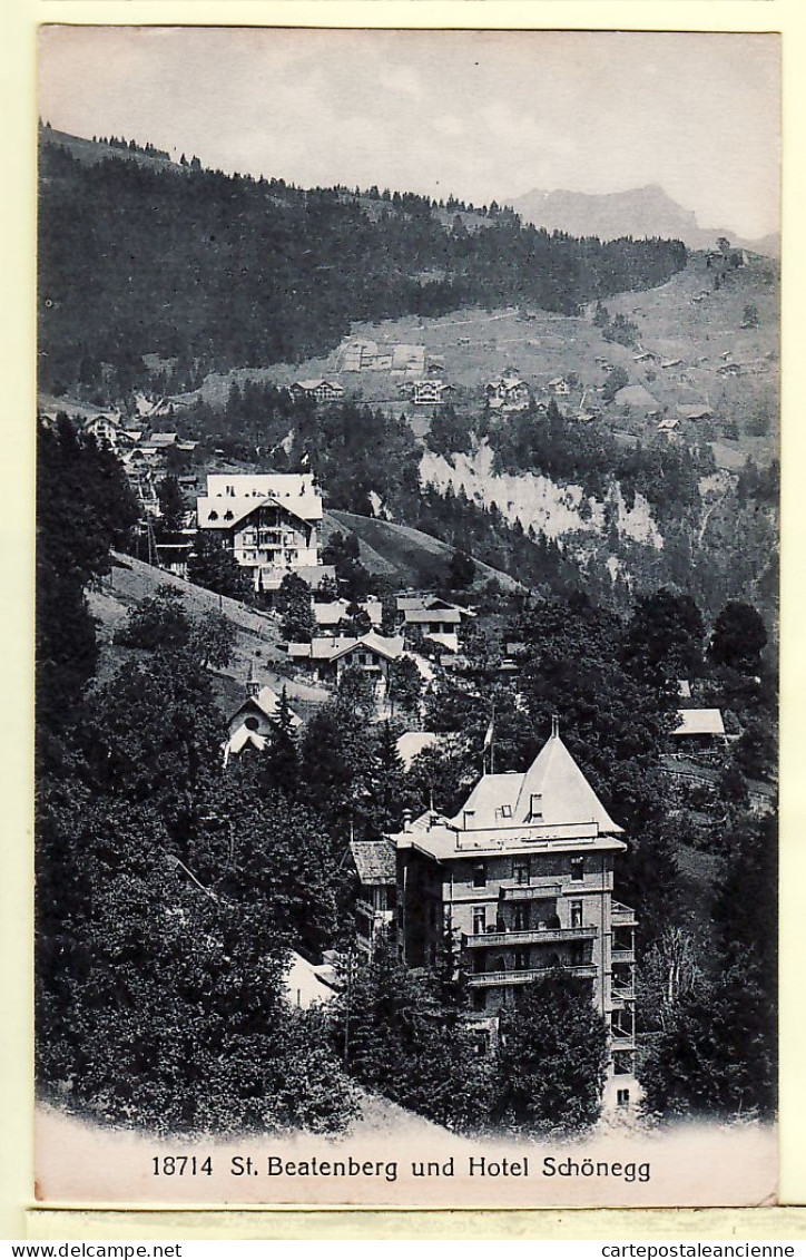30144 / Peu Commun St. BEATENBERG Und HOTEL SCHONEGG 1910s Kt Berne -KILCHBERG 18714 Suisse  SWITZERLAND - Autres & Non Classés