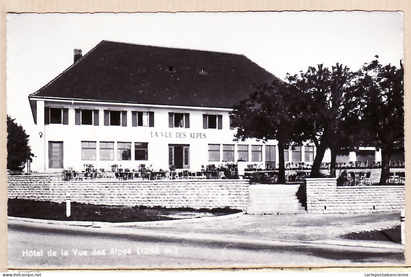 30252 / Suisse Environs CHAUX De FONDS Terrasse Entrée HOTEL De La VUE Des ALPES 1288m Switzerland 1955s - Sonstige & Ohne Zuordnung