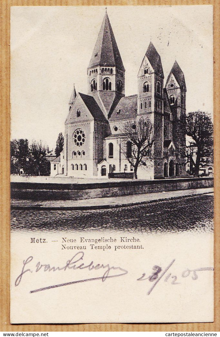 30476 / METZ Empire Allemand Neue Evangelische Kirche Nouveau Temple Protestant 1905 à Henri LACOMBE Paris - Metz