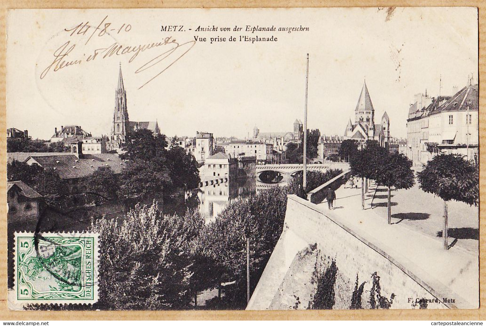 30464 / METZ Empire Allemand Ansicht Von Der Esplanade-Ausgeschen Vue Prise De 1910 à Henri LACOMBE Paris / CONRARD  - Metz