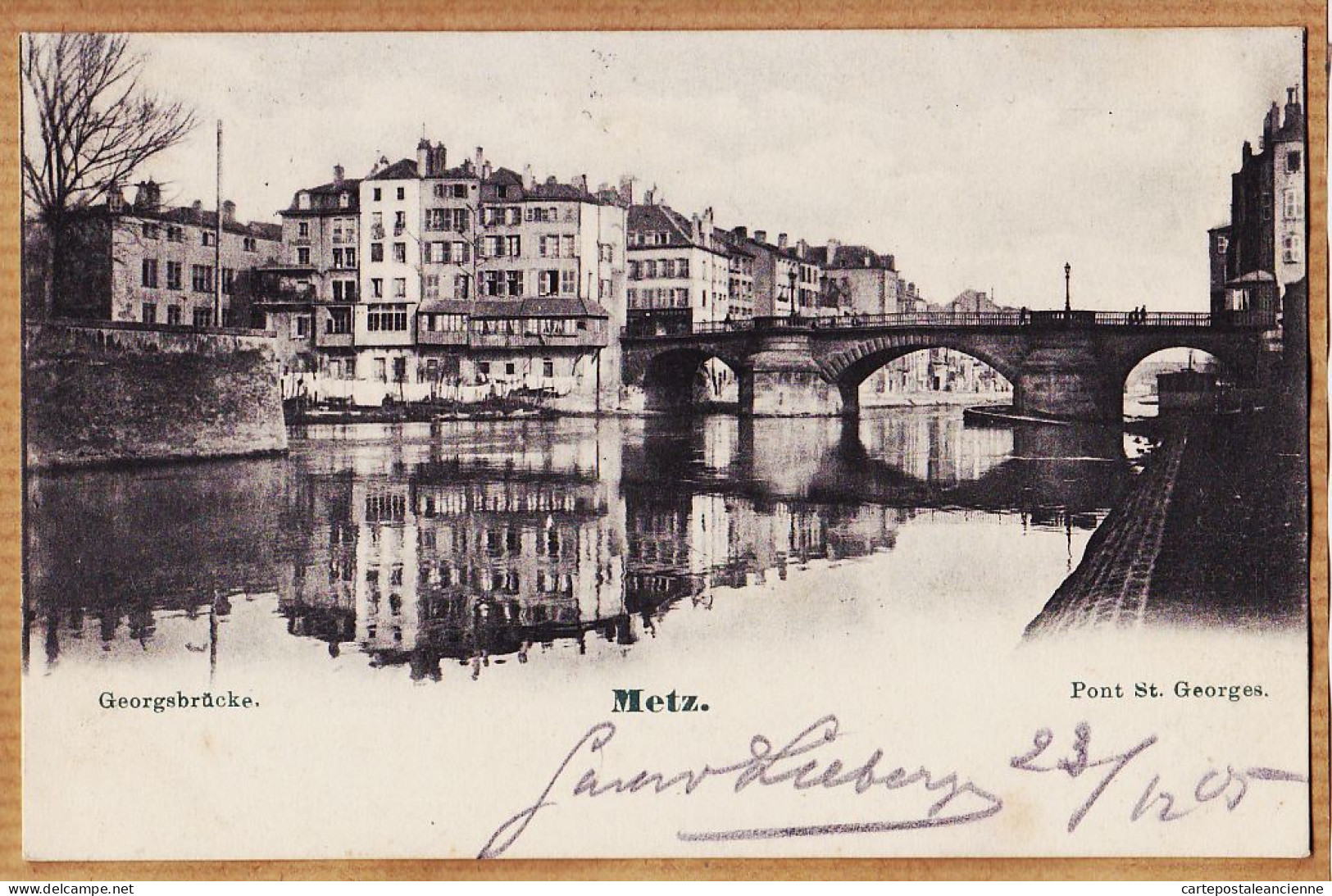 30485 / METZ (57) Georgsbrucke Pont SAINT-GEORGES St 1905 De LIEBERG à Henri LACOMBE 6 Rue Nollet Paris  - Metz