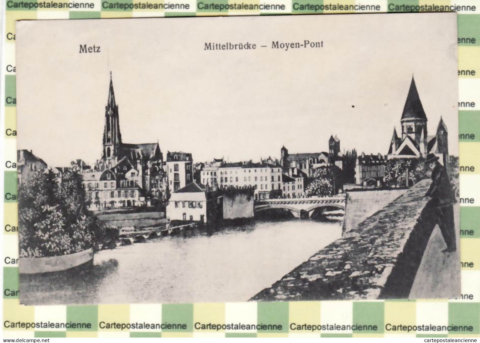 30462 / METZ Période Allemande Moselle MITTELBRUCKE MOYEN PONT Postkarte 1910s - Metz