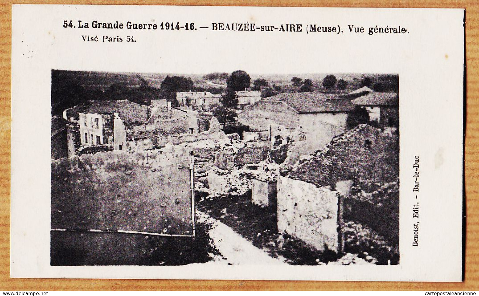 30009 / ⭐ (•◡•) BEAUZEE-sur-AIRE 55-Meuse Vue Générale Village Détruit Grande Guerre 1914 à BELAINAN Lacaune-BENOIST 54 - Autres & Non Classés