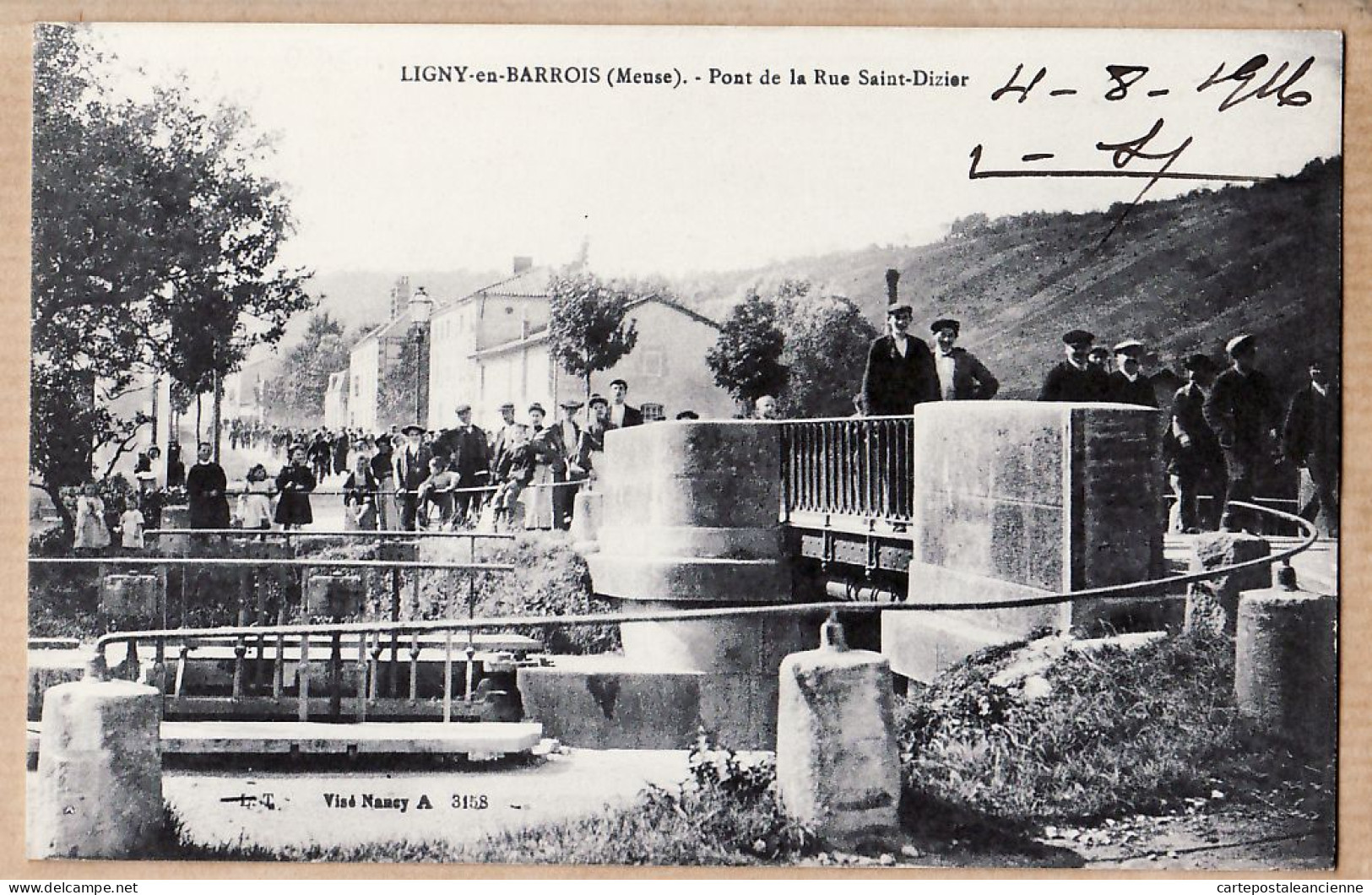 30070 / LIGNY-en-BARROIS Meuse Animation Villageoise Pont De La Rue SAINT-DIZIER 04.08.1916 L.Tvisa 3158 - Ligny En Barrois